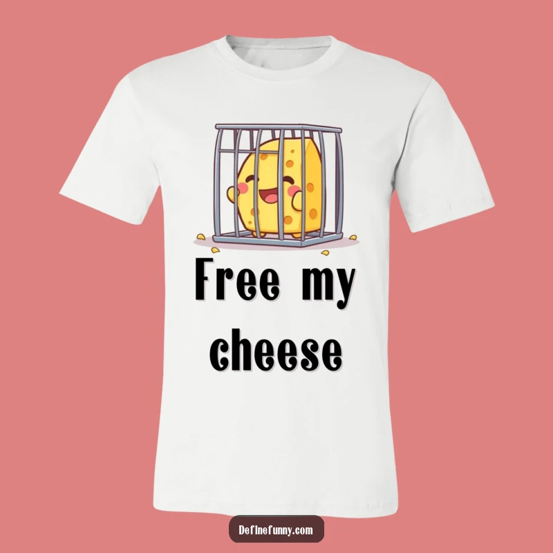 Funny Kawaii Cheese Escape T-Shirt - Hilarious Foodie Fashion Gift