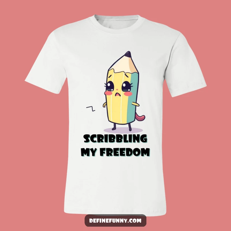 Funny Pencil Drawing Escape T-Shirt - Humorous Artist Apparel