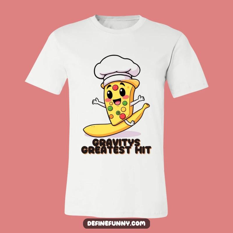 Funny Pizza Chef Costume Slipping Banana Peel T-Shirt - Hilarious Outfit