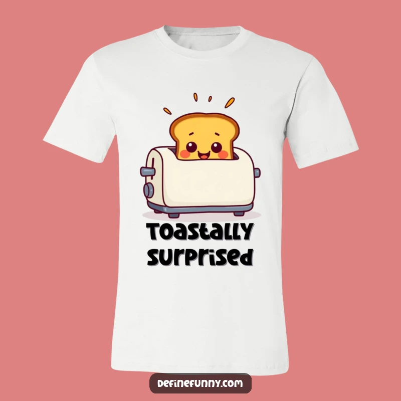 Funny Toast Surprise T-Shirt - Smiling Pop-Up Tee, Breakfast Humor Gift