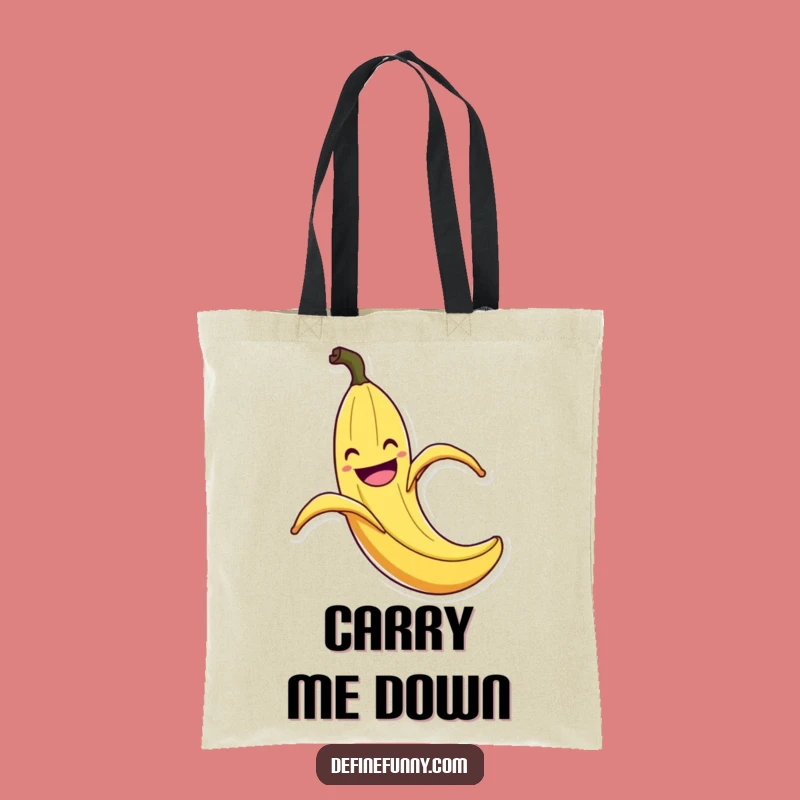 Funny Banana Peel Slip Tote Bag: Exaggerated Flair Carry-All, Fun Gift
