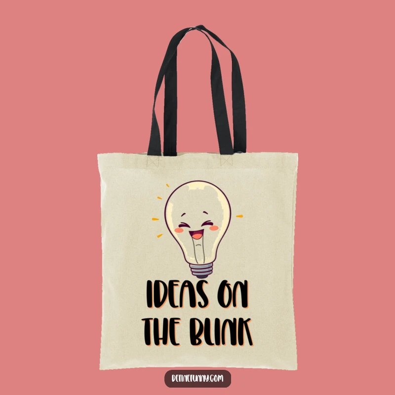Funny Flickering Lightbulb Tote Bag: Carry Your Bright Ideas