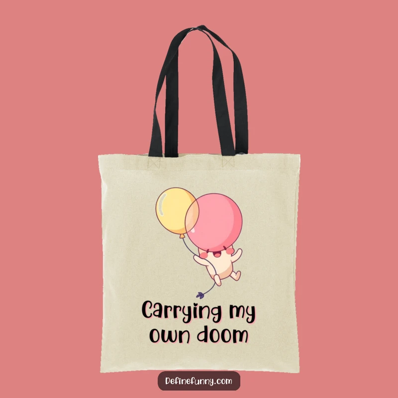 Funny Kawaii Balloon Pop Tote Bag: Carry Your Laughs and Essentials Hilariously!