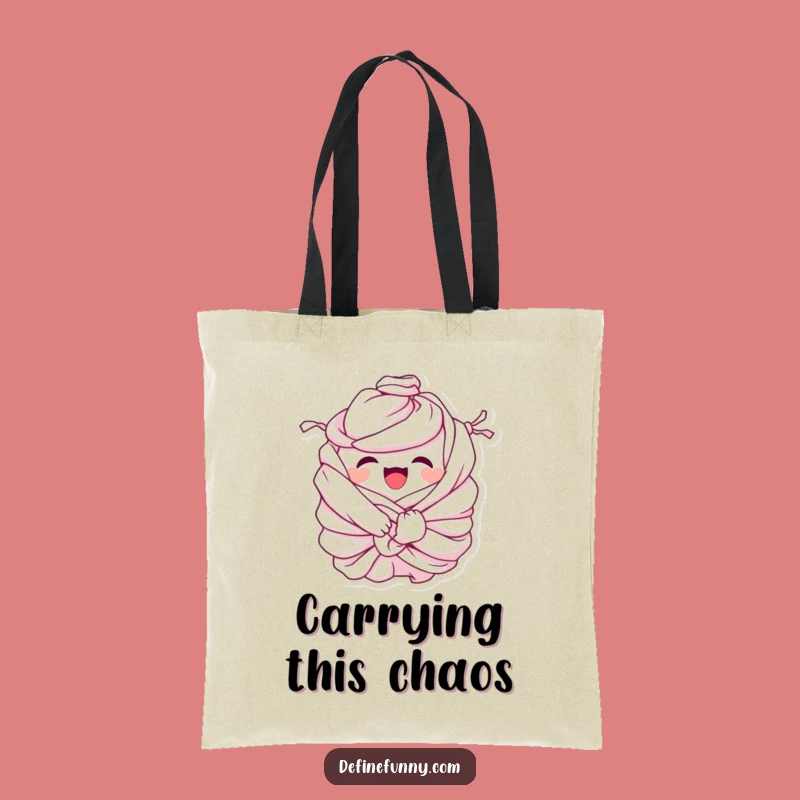 Funny Laundry Tote Bag: Tied in Knots - Practical Humorous Gift