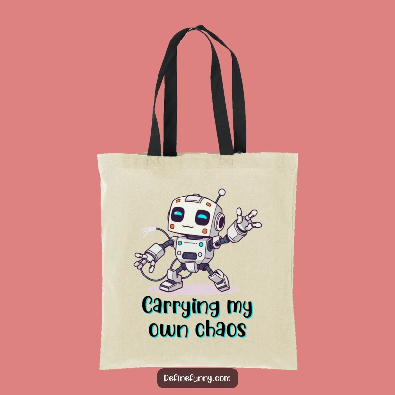 Funny Robot Wire Trip Tote Bag: Carry Your Laughs and Essentials in Style