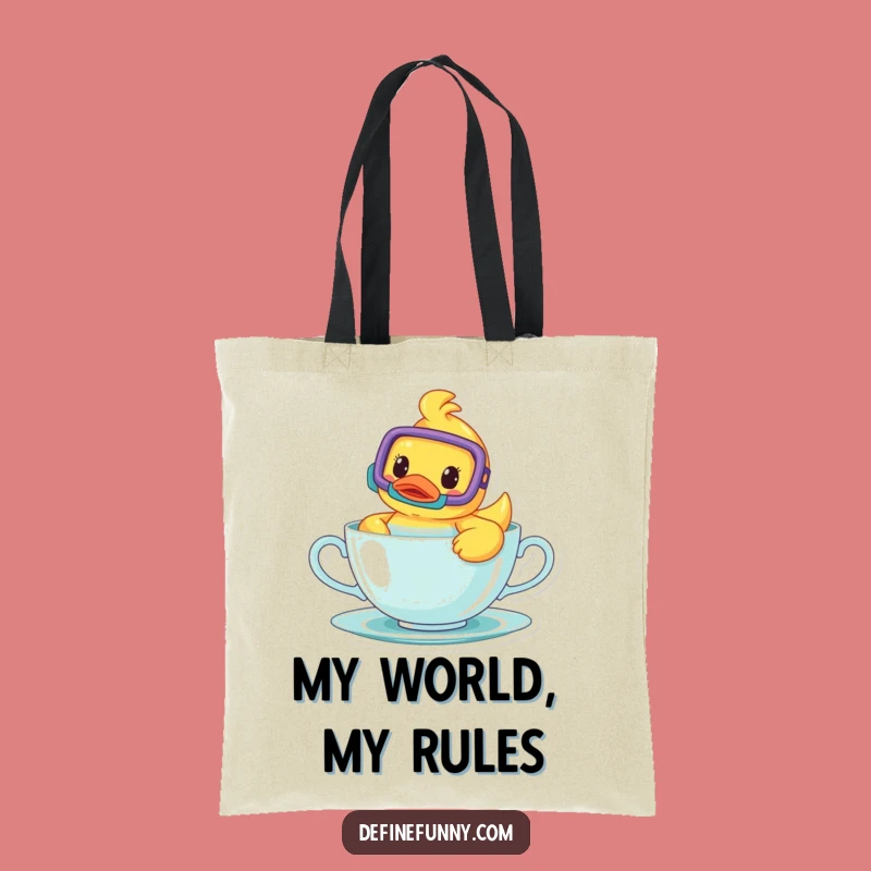 Funny Rubber Ducky Tote Bag: Carry Your Cheer in Teacup Style