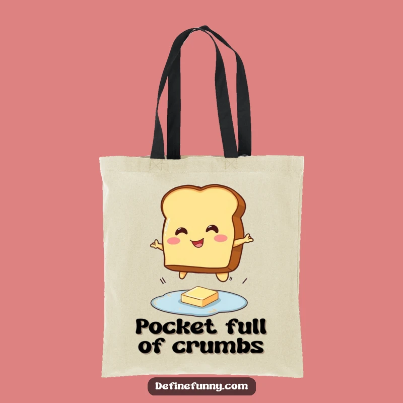 Funny Toast Jumping Butter Tote Bag: Carry Your Laughs with this Character Design